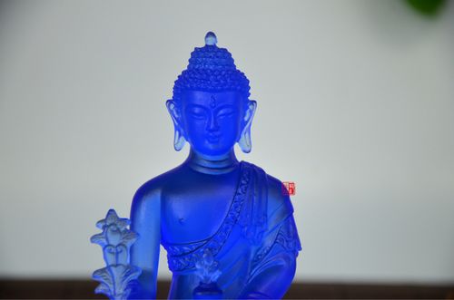 密宗琉璃药师佛礼品 广州琉璃佛像工厂 琉璃厂家直销 摆件